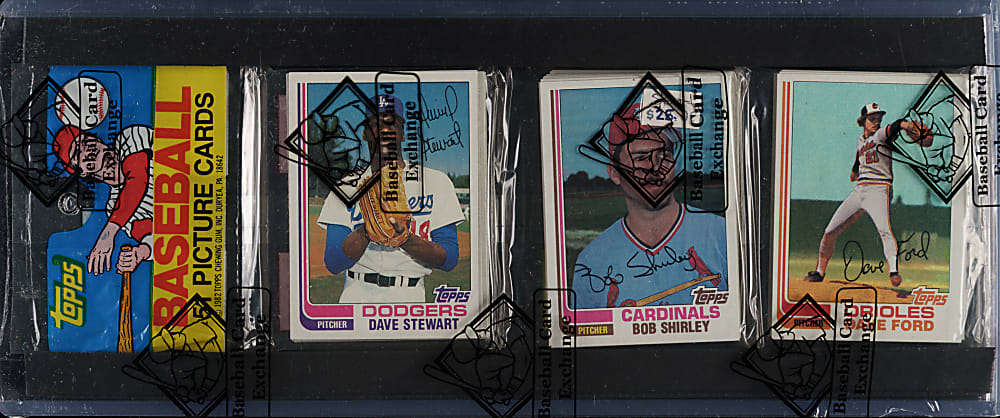 1982 Topps Unopened Rack Pack - Dave Stewart Rookie on Top - BBCE