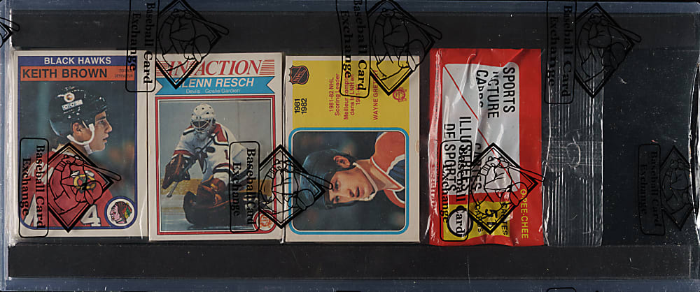 1982-1983 O-Pee-Chee Hockey Unopened Rack Pack - Wayne Gretzky Scoring Leader on Top - BBCE