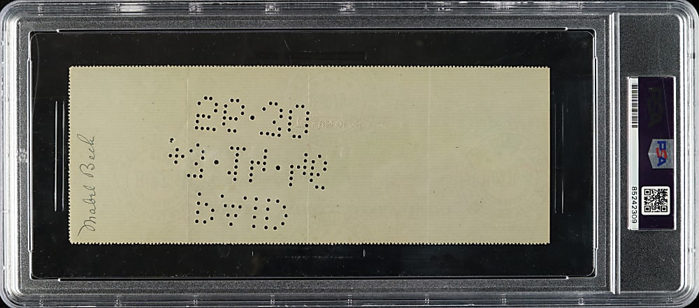 1946 Orville Wright Signed Check PSA/DNA GEM MINT 10