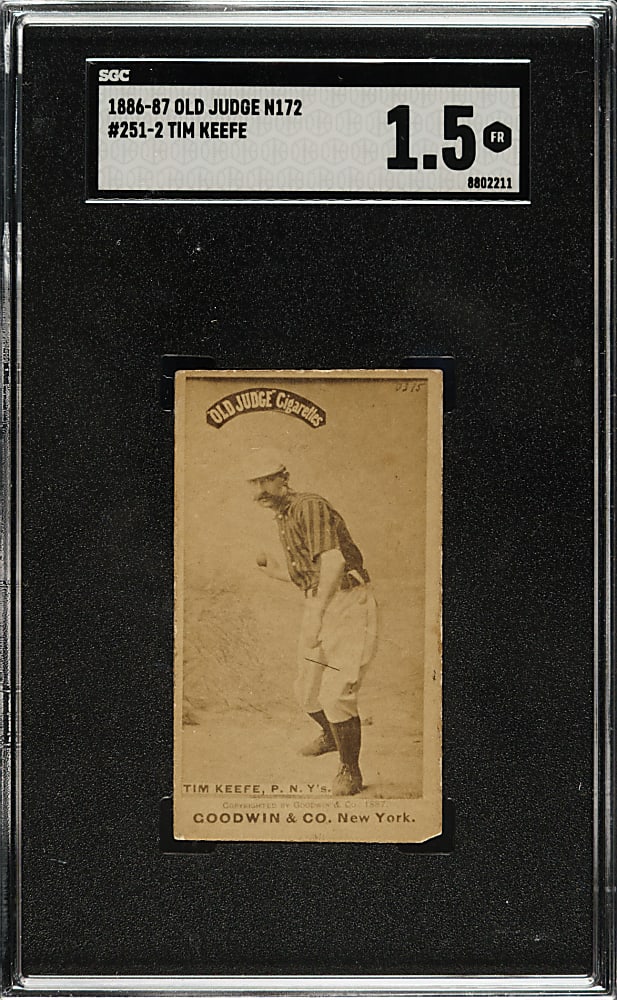 1887 N172 Old Judge Tim Keefe SGC FAIR 1.5