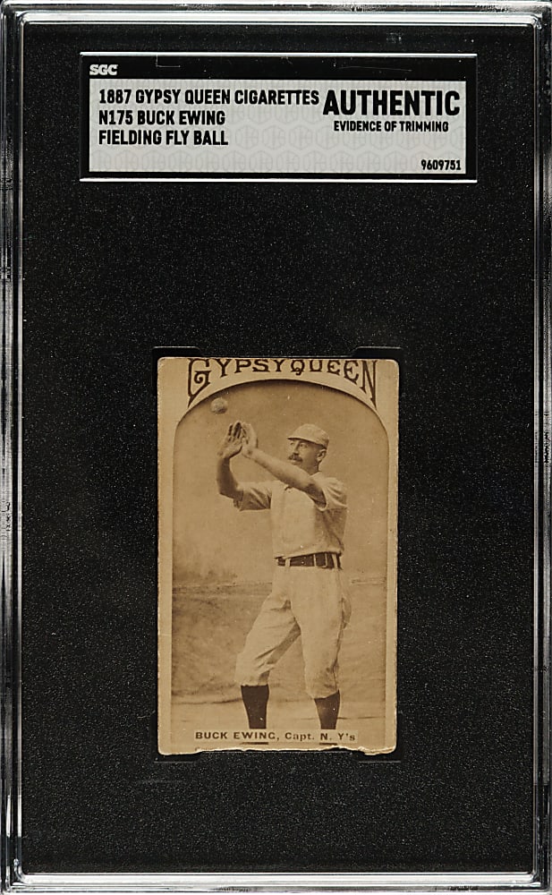 1887 N175 Gypsy Queen Buck Ewing SGC Authentic