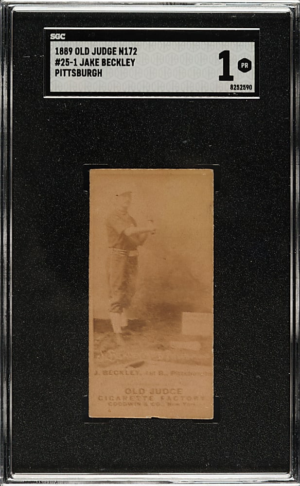 1889 N172 Old Judge Jake Beckley Rookie SGC POOR 1