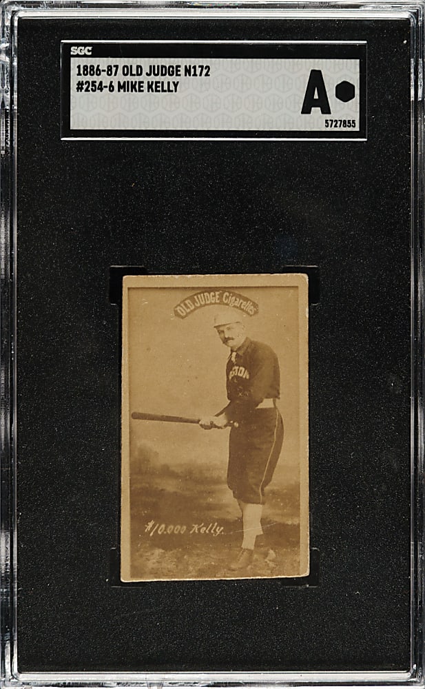 1887 N172 Old Judge Mike "King" Kelly SGC Authentic