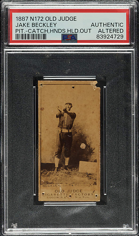 1889 N172 Old Judge Jake Beckley Rookie PSA Authentic