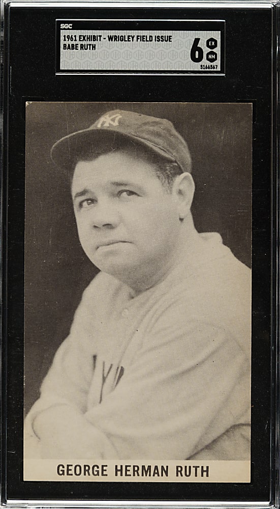 1961 Exhibits "Wrigley Field" Babe Ruth SGC EX/NM 6