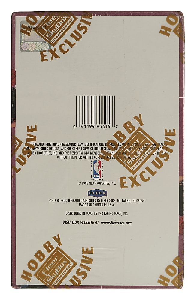 1998-1999 Fleer Tradition Basketball First Series Factory-Sealed Unopened Hobby Box (36 Packs)