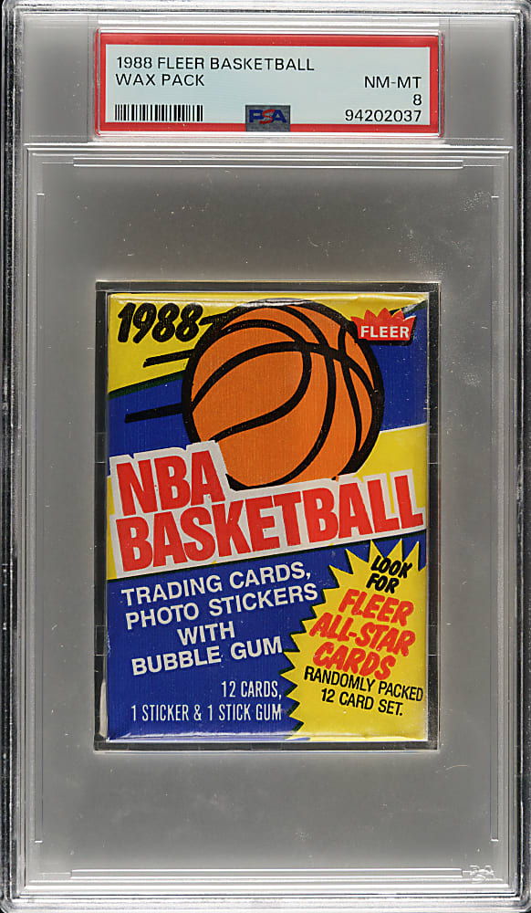 1988-1989 Fleer Basketball Unopened Wax Pack PSA NM-MT 8