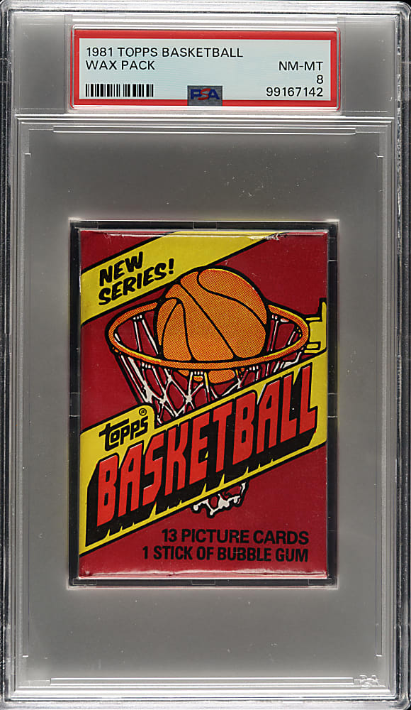 1981-1982 Topps Basketball Unopened Wax Pack PSA NM-MT 8