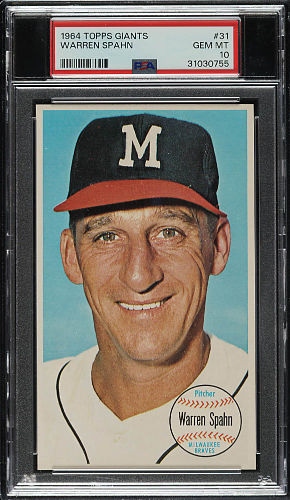 1964 Topps Giants #31 Warren Spahn PSA GEM MINT 10