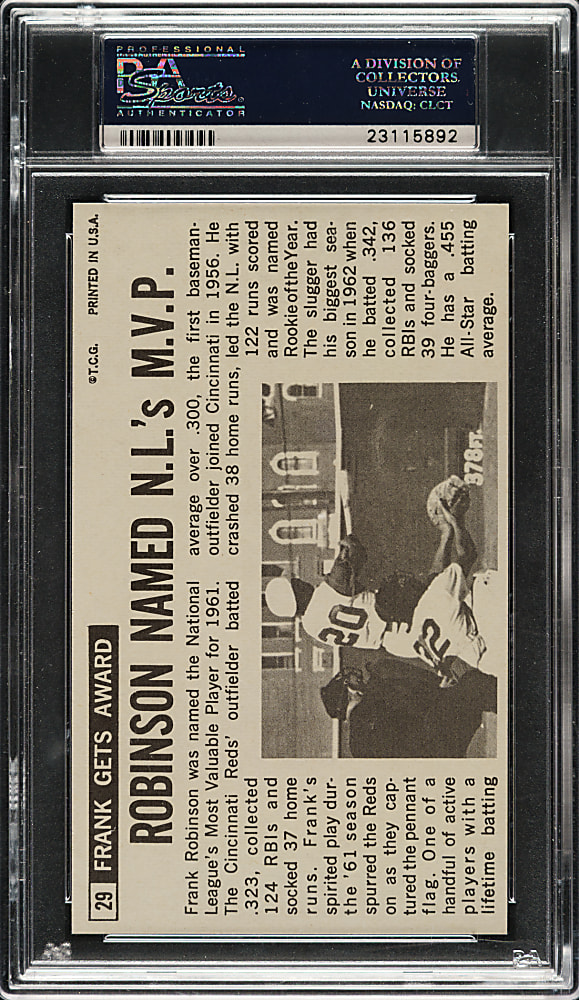 1964 Topps Giants #29 Frank Robinson PSA GEM MINT 10