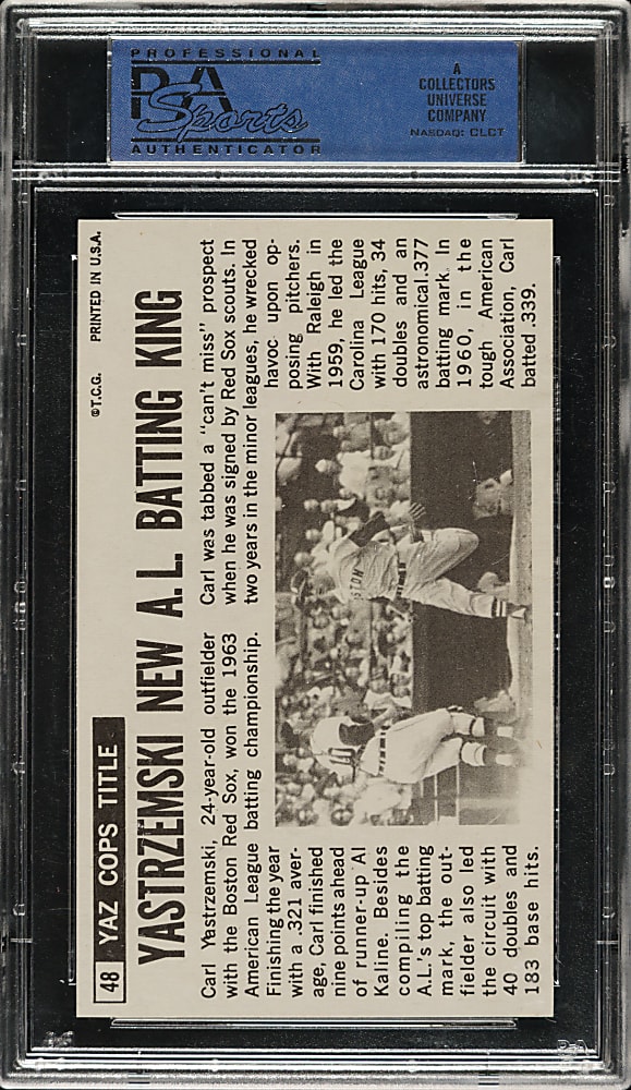 1964 Topps Giants #48 Carl Yastrzemski PSA MINT 9