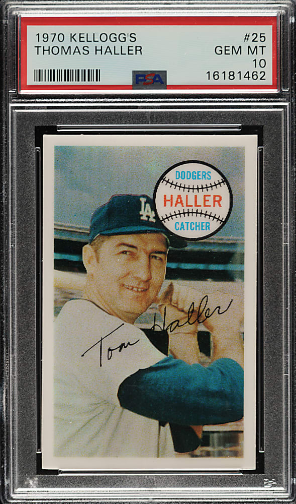 1970 Kellogg's #25 Thomas Haller PSA GEM MINT 10