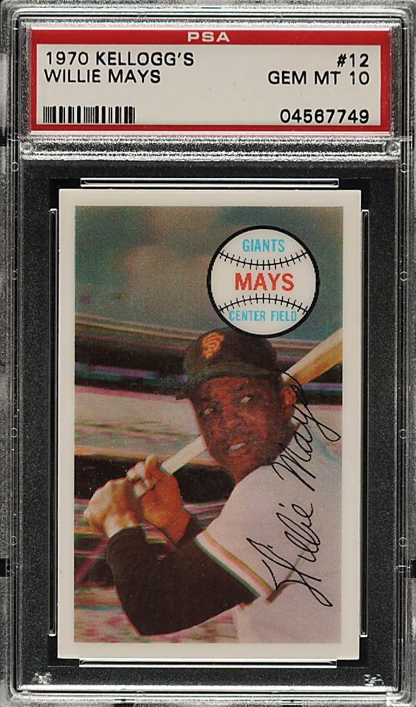 1970 Kellogg's #12 Willie Mays PSA GEM MINT 10