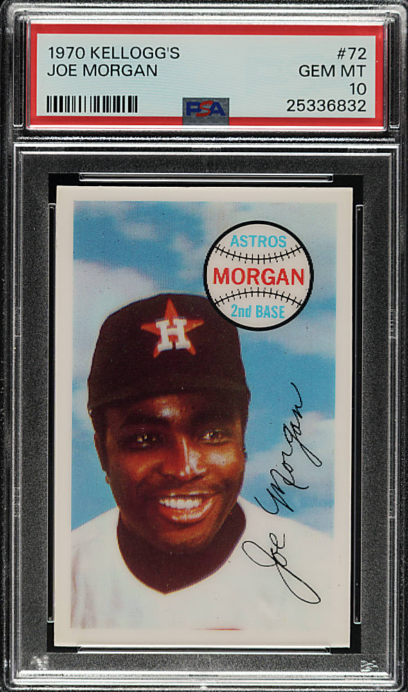 1970 Kellogg's #72 Joe Morgan PSA GEM MINT 10