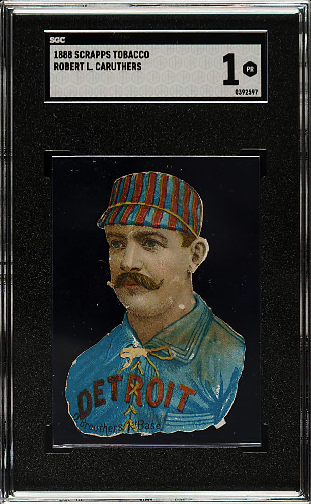 1888 H. D. Smith & Company Baseball Gum Card Die-Cuts Dan Brouthers SGC POOR 1