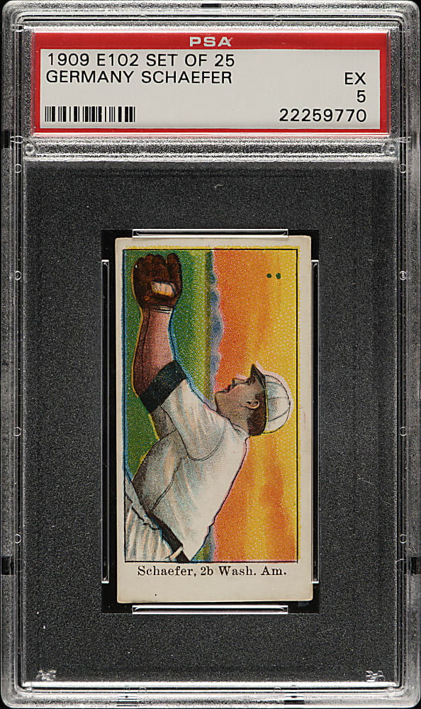 1909 E102 Anonymous "Set of 25" Germany Schaefer PSA EX 5