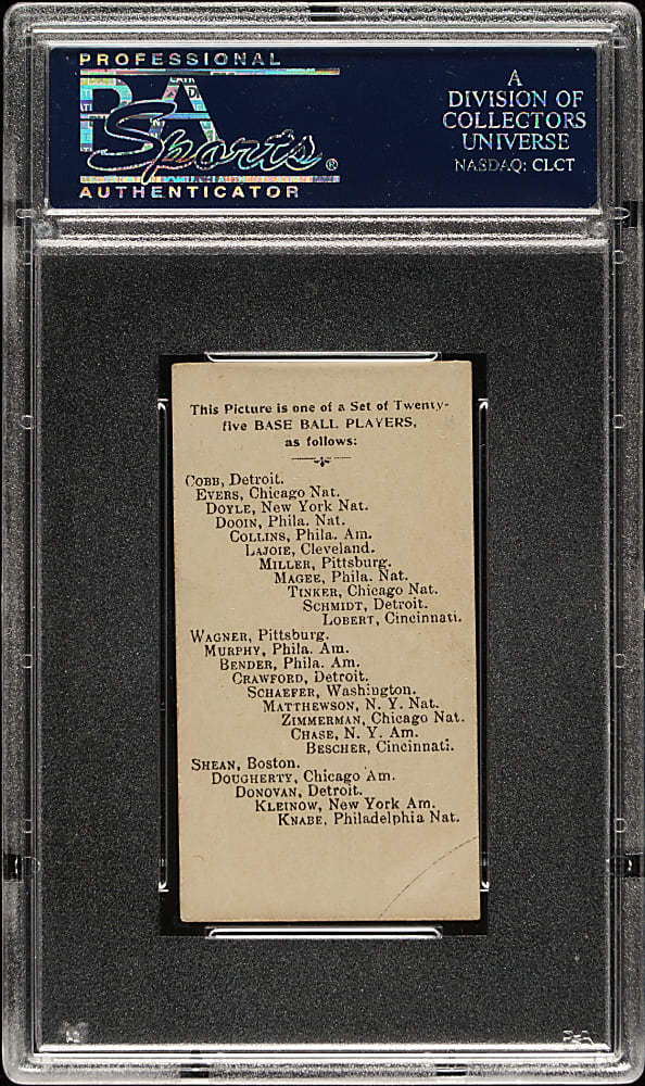 1909 E102 Anonymous "Set of 25" Germany Schaefer PSA EX 5