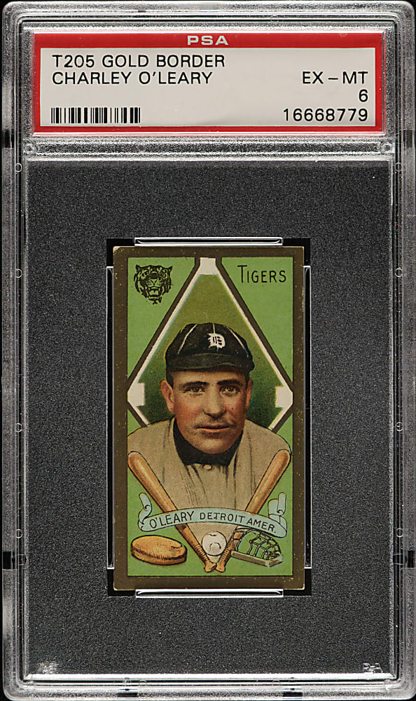 1911 T205 Gold Border Charley O'Leary PSA EX-MT 6