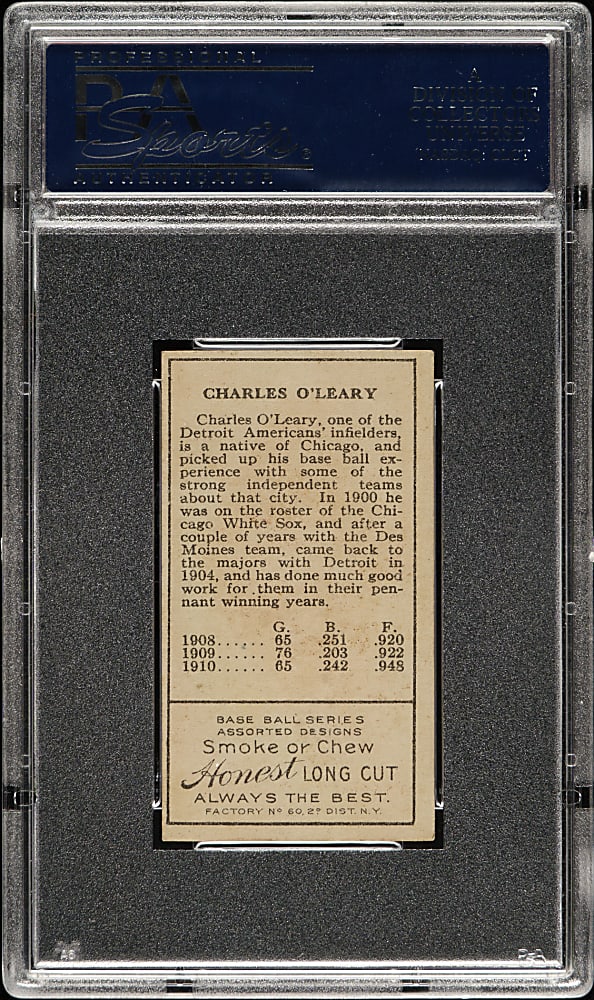 1911 T205 Gold Border Charley O'Leary PSA EX-MT 6