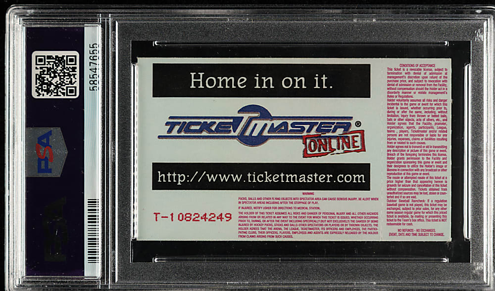 June 28, 1998 WWF King of the Ring Ticket Stub PSA NM-MT 8