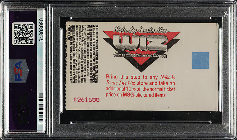 March 20, 1994 WrestleMania X Ticket Stub PSA FAIR 1.5 - Randy Savage Last Televised WWF Match