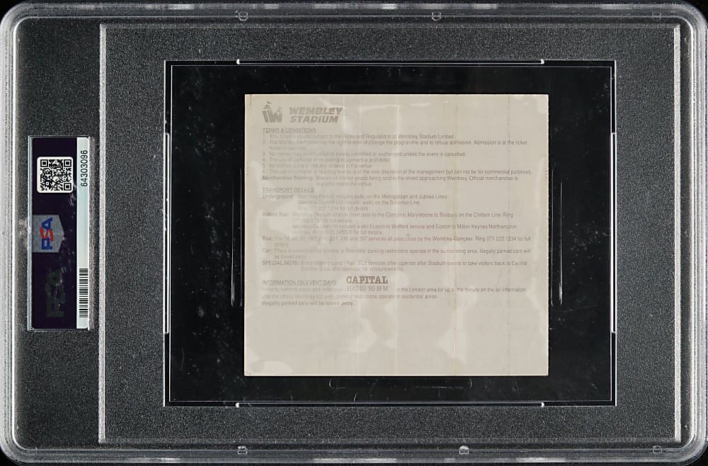 August 29, 1992 WWF SummerSlam Ticket Stub PSA FAIR 1.5