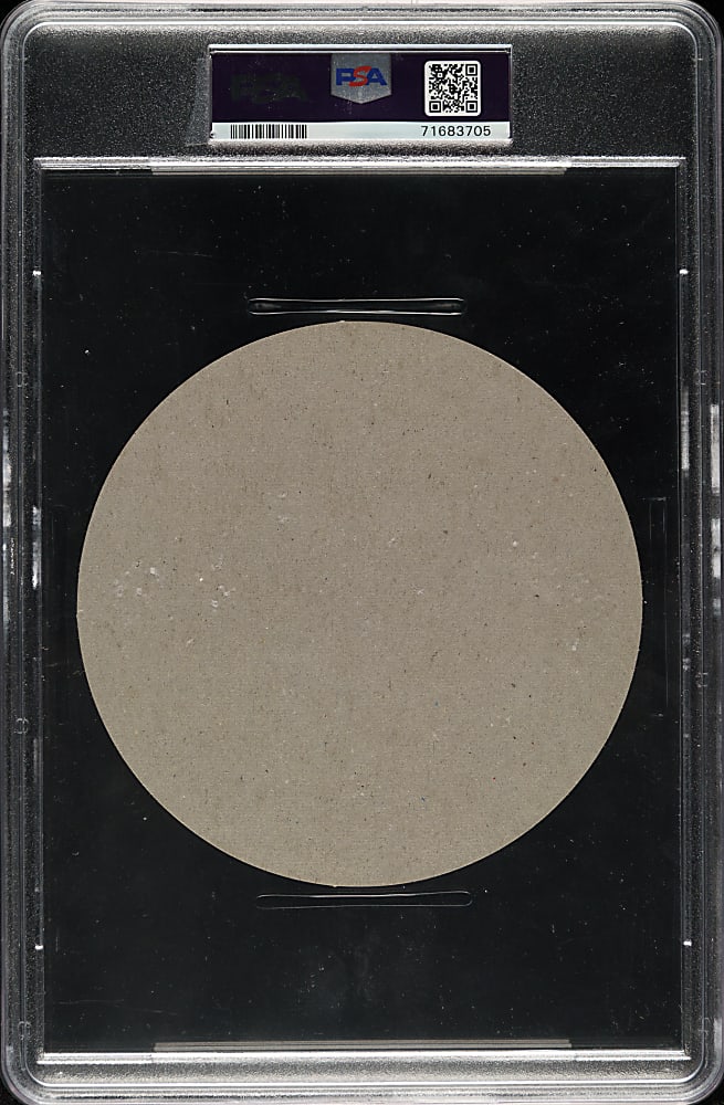 Signed 1983 Cosmos Menko Disk Large Hulk Hogan PSA NM-MT 8 with MINT 9 Signature