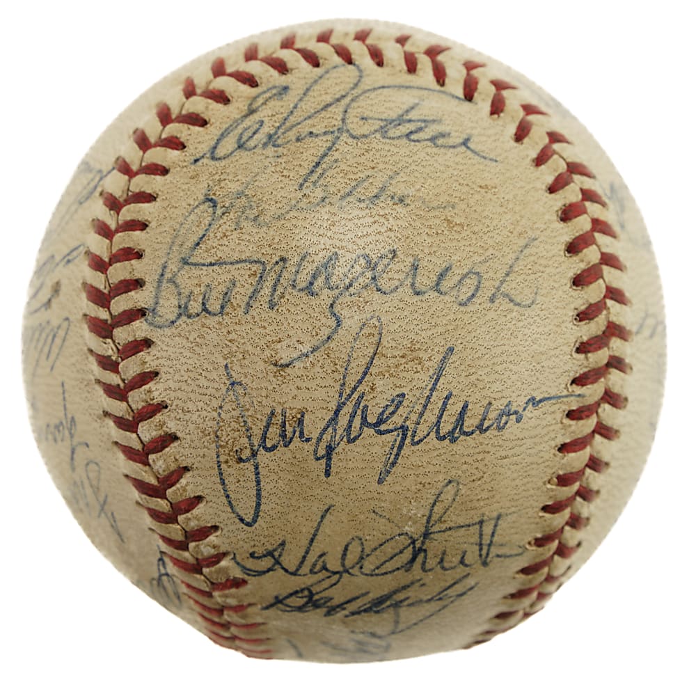 1965 Pittsburgh Pirates Team-Signed Baseball with Roberto Clemente, Willie Stargell, and Bill Mazeroski - PSA/DNA