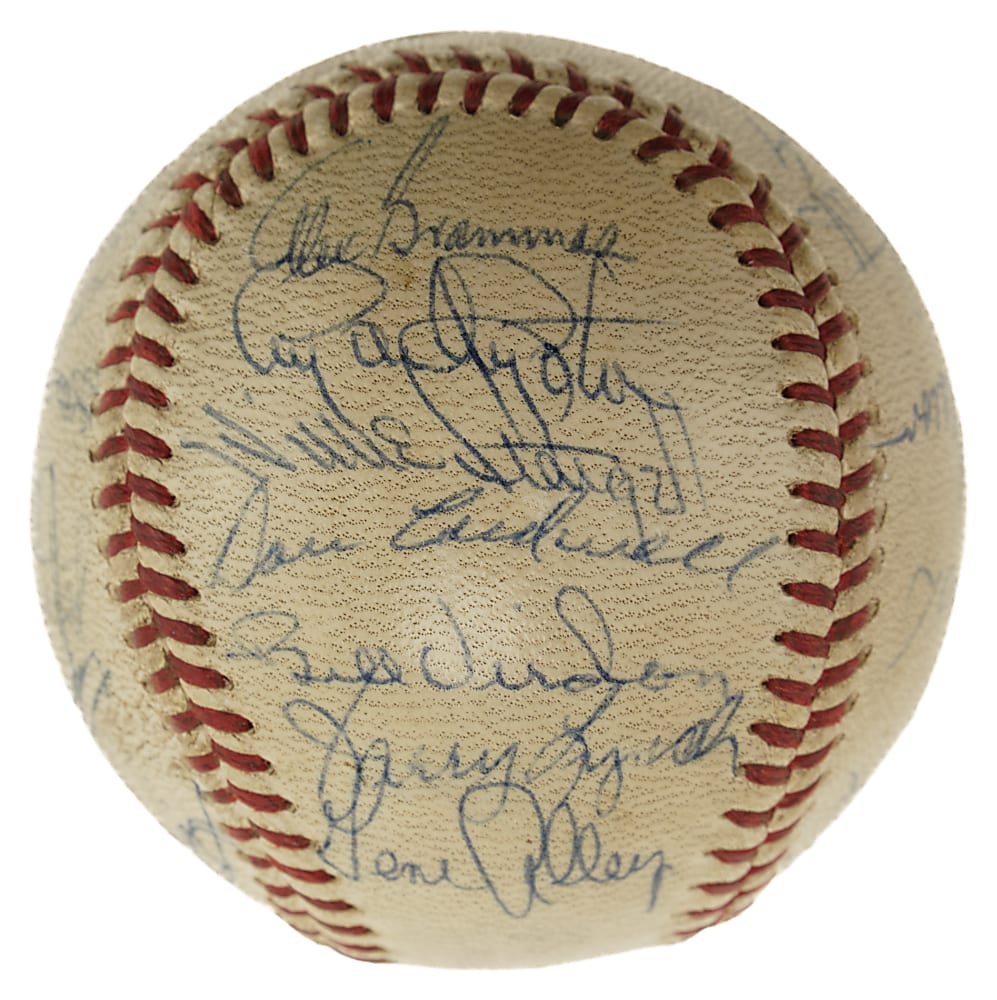 1965 Pittsburgh Pirates Team-Signed Baseball with Roberto Clemente, Willie Stargell, and Bill Mazeroski - PSA/DNA