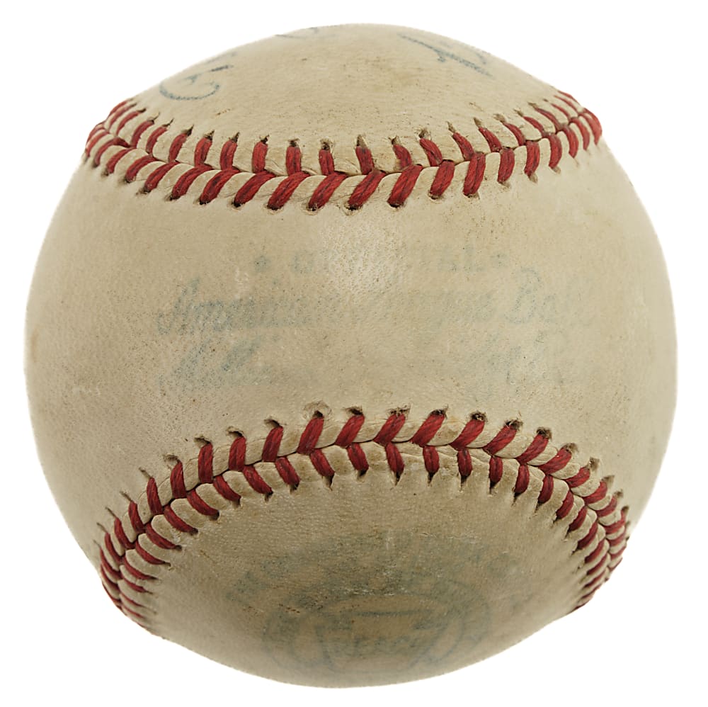 Circa 1947 Babe Ruth Single-Signed Baseball - PSA/DNA EX-MT 6 (Signature Grade)