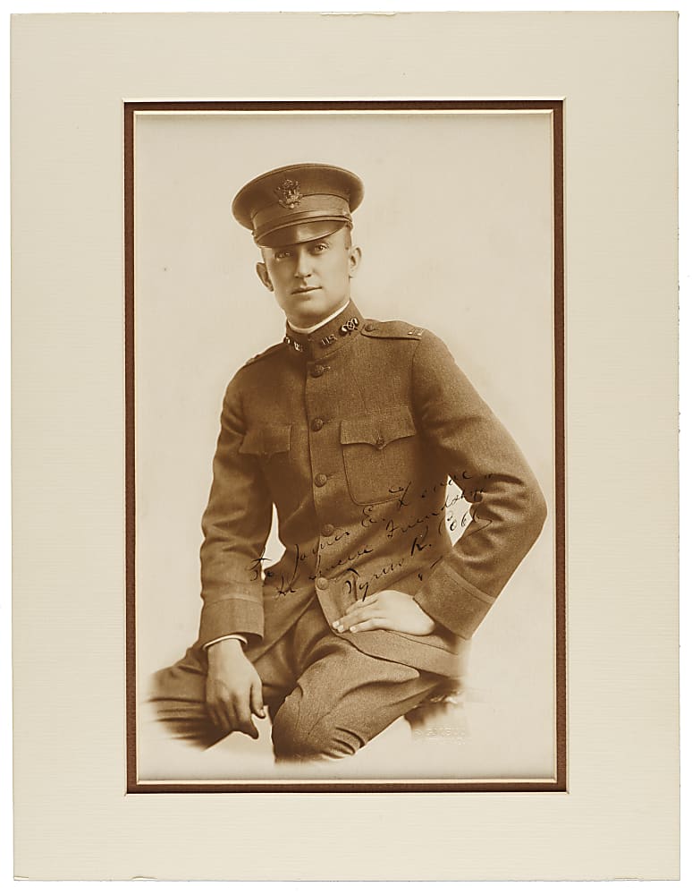 Ty Cobb Signed Photograph in Military Uniform - JSA