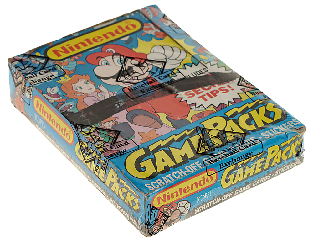 1989 Topps "Nintendo Game Packs" Unopened Wax Box (48 Packs) - BBCE