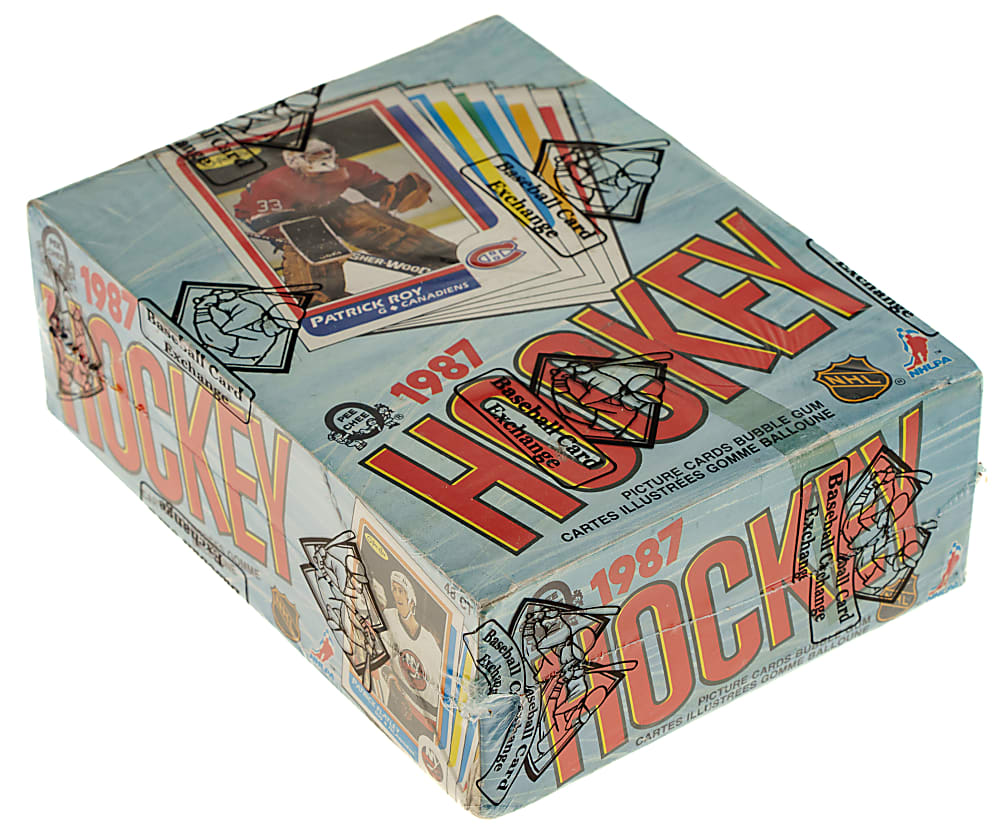 1986-1987 O-Pee-Chee Hockey Unopened Wax Box (48 Packs) - BBCE - Patrick Roy Rookie Year