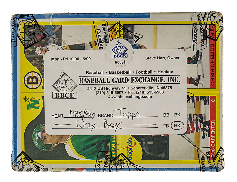 1985-1986 Topps Hockey Unopened Wax Box (36 Packs) - BBCE - Mario Lemieux Rookie Year