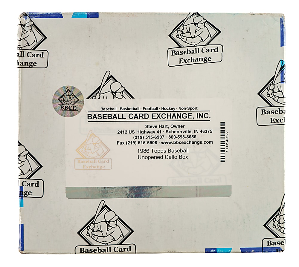 1986 Topps Unopened Cello Box (24 Packs) - BBCE