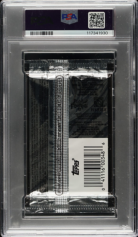 2000 Bowman Football Unopened Hobby Foil Pack PSA NM 7 - Tom Brady Rookie Year