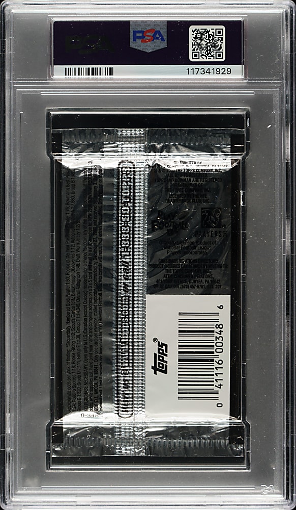 2000 Bowman Football Unopened Hobby Foil Pack PSA NM-MT 8 - Tom Brady Rookie Year