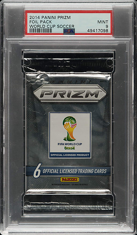 2014 Panini Prizm FIFA World Cup Soccer Unopened Foil Pack PSA MINT 9