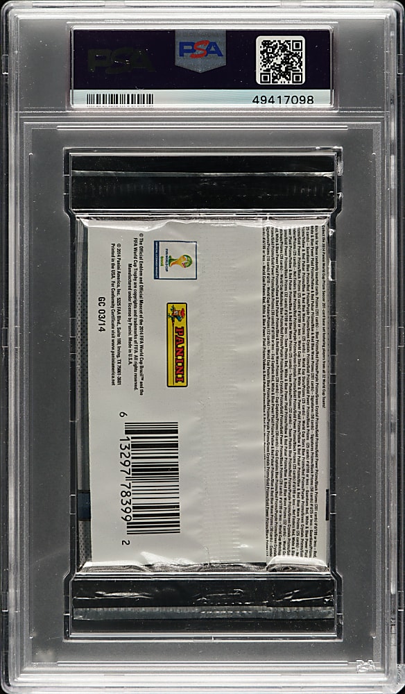 2014 Panini Prizm FIFA World Cup Soccer Unopened Foil Pack PSA MINT 9