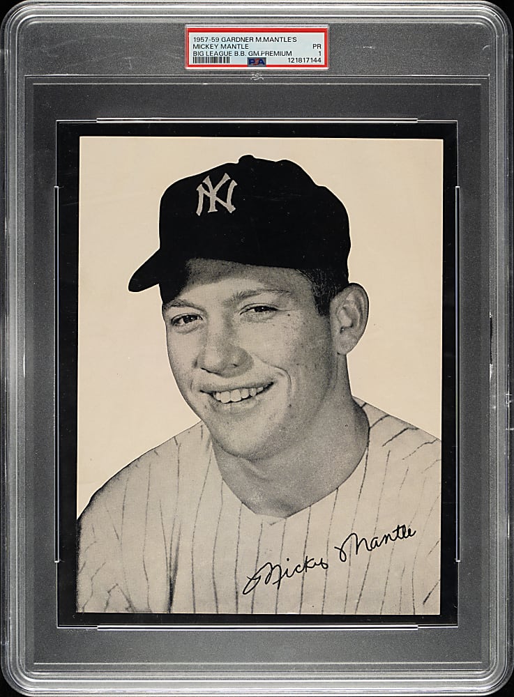 1957-1959 Gardner Mickey Mantle Big League Baseball Board Game Premium Mickey Mantle PSA POOR 1
