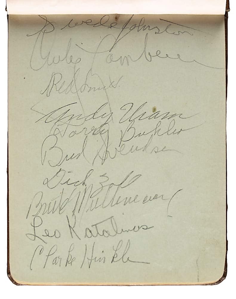 1938-1939 Green Bay Packers Team-Signed Autograph Book with Arnie Herber and Curly Lambeau - PSA/DNA and JSA
