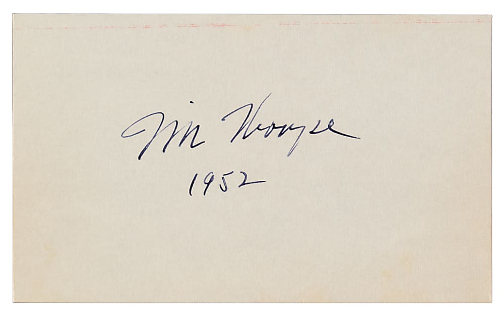 Jim Thorpe Signed Index Card - JSA