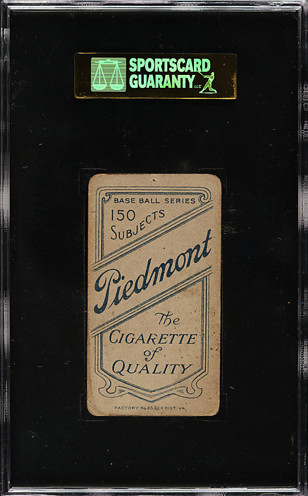 1909-1911 T206 White Border Walter Johnson Portrait SGC FAIR 20