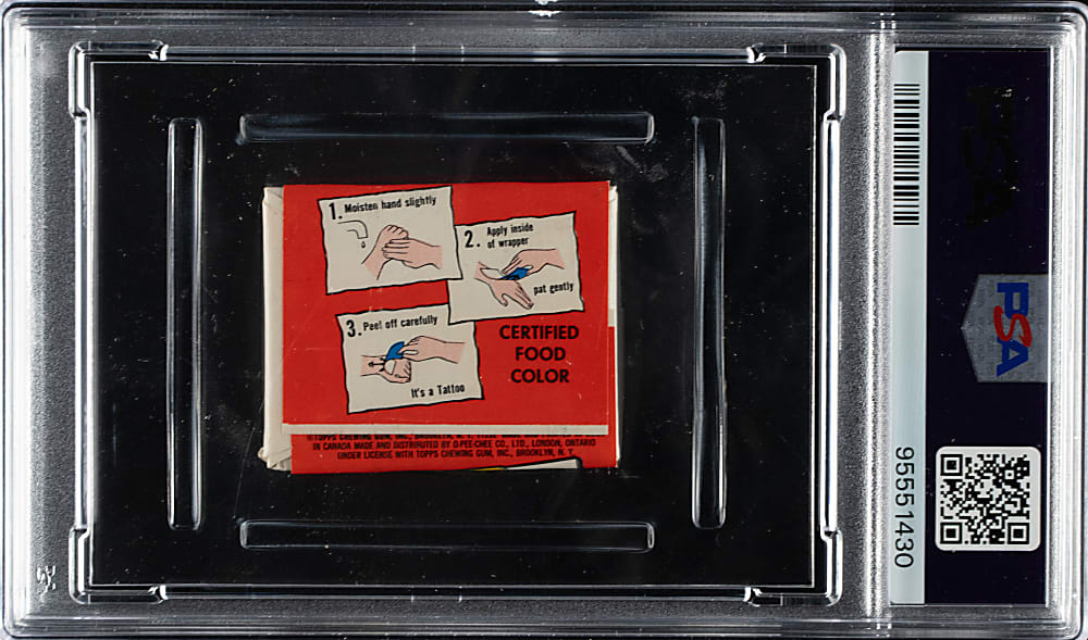 1967 DC Comic Book Tattoos Superman Unopened Wax Pack PSA NM-MT 8