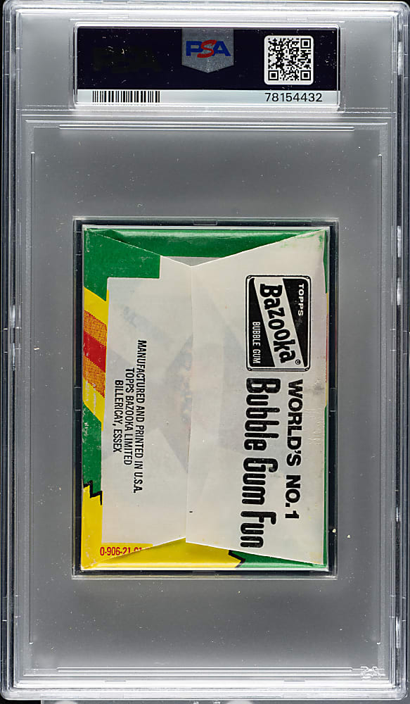 1975 Topps Footballer Unopened Wax Pack PSA NM-MT 8