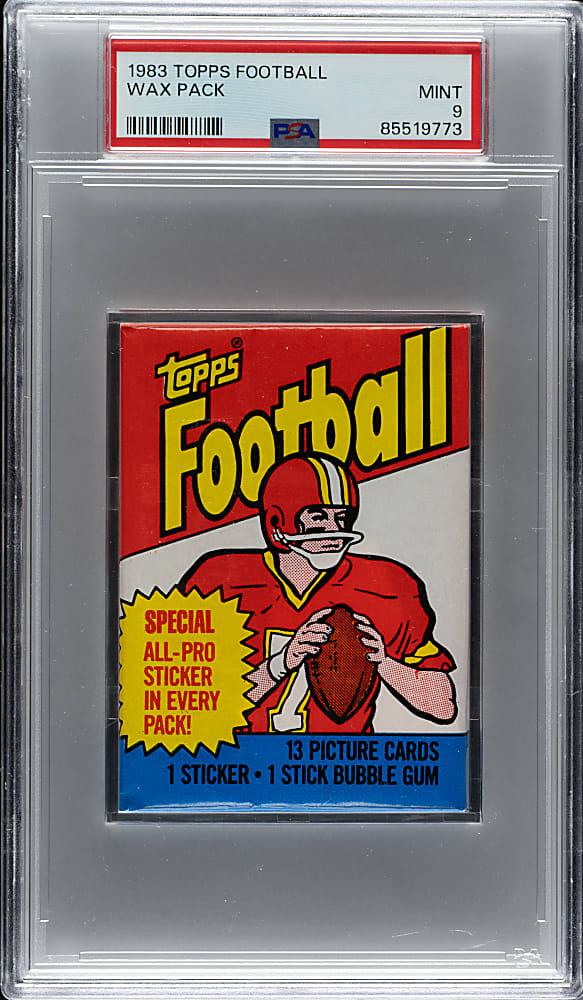 1983 Topps Football Unopened Wax Pack PSA MINT 9