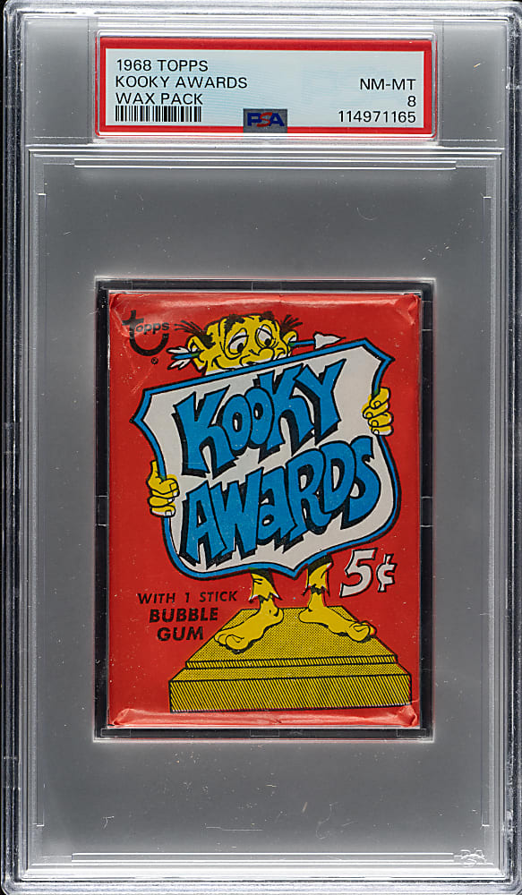 1968 Topps "Kooky Awards" Unopened Wax Pack PSA NM-MT 8