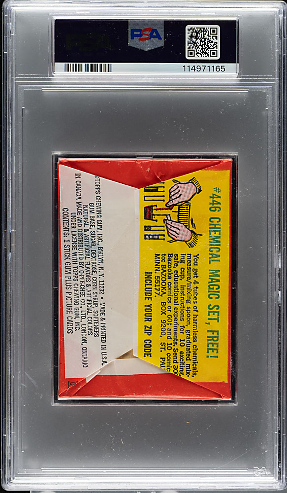 1968 Topps "Kooky Awards" Unopened Wax Pack PSA NM-MT 8