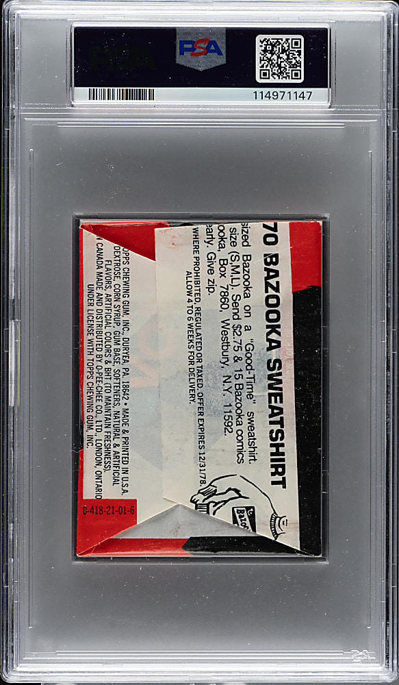 1976 Topps "King Kong" Unopened Wax Pack PSA NM-MT 8