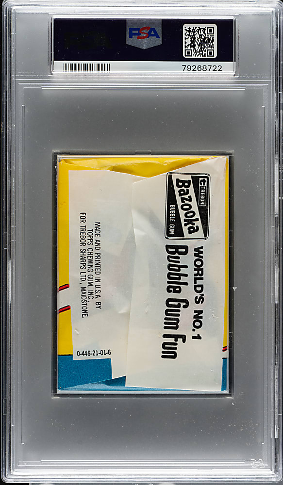 1976 Topps "Marvel Super Heroes Stickers" Unopened Wax Pack PSA NM-MT 8